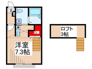 AMERICAN　LIBERTY KUMEGAWA　Ⅲの物件間取画像